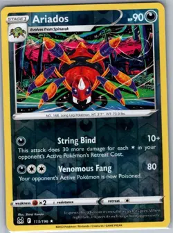 Ariados 113/196 Reverse Holo SWSH11: Lost Origin - Pokemon Card - NM - Image 1