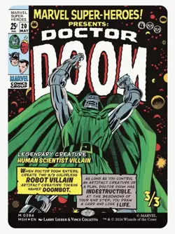 Doctor Doom (Borderless Foil) (#0394) NM Marvel Super Heroes MTG Card - Image 1