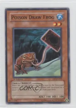 Poison Draw Frog 1st Ed. YuGiOh Cybernetic Revolution #CRV-EN028 2005 READ - Image 1