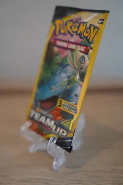 7.68g Pokemon TCG Team Up Mini Booster Pack 3 Card Celebi Venusaur Art Sealed - Image 4