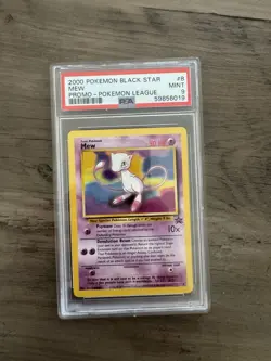 PSA 9 2000 Black Star Mew Promo 8 Pokemon Card TCG Gem Mint WOTC Non Holo Card - Image 1