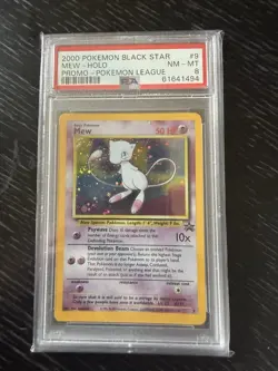 Pokemon Mew Holo PSA 8 League Black Star Promo Rare - Image 1