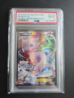 Pokemon Mew EX Black Star Promo Card XY126 PSA 8 NM-M - Image 1