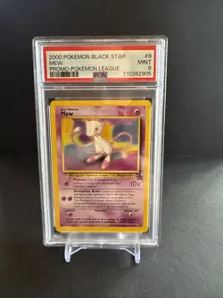 2000 Pokemon PROMO-POKEMON LEAGUE BLACK STAR #8 MEW PSA 9 MINT - Image 1