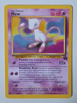 Mew Promo #8 Black Star Promo WOTC 1999-- 2000 Vintage Pokemon Card - Image 3