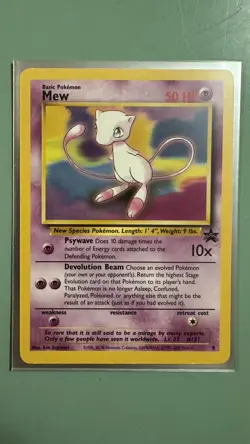 Pokemon - Mew 8 Black Star Promo HP Non Holo WOTC - Image 1
