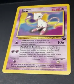 Mew #8 WOTC Black Star Promo 2000 Pokemon League Non-Holo LP+/NM - Image 1