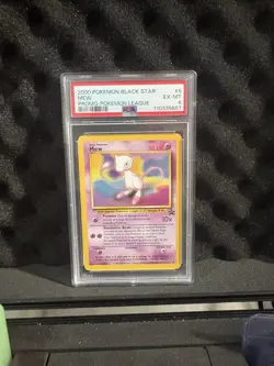 Mew 2000 Pokemon Black Star Promo #8 Pokemon League PSA 6 Ken Sugimori - Image 1