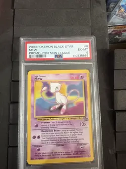 Mew 2000 Pokemon Black Star Promo #8 Pokemon League PSA 6 Ken Sugimori - Image 4