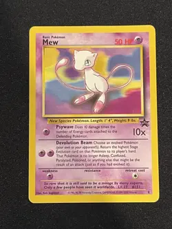 Pokemon - Mew 8 Black Star Promo HP Non Holo WOTC - Image 1
