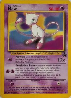 Pokemon 50 HP TCG Mew 8 Black Star Promo MP - Image 1