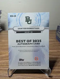 2025 Bowman Best U - Sawyer Robertson Best Of '25 Blue On Card Auto /150 - Image 2