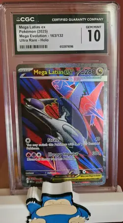 Pokemon TCG Mega Latias ex 163/132 Me01 Mega Evolution UR Holo Eng 2025 CGC 10 - Image 1