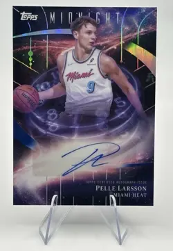 2025-26 Topps Midnight Pelle Larsson Stroke Of Midnight Auto - Image 1