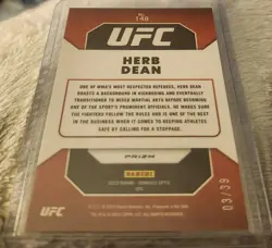 2023 Donruss Optic UFC Herb Dean Authority of the Octagon #'d 3/39 - Image 4