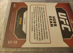 2023 Donruss Optic UFC Herb Dean Authority of the Octagon #'d 3/39 - Image 5