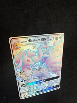 Pokemon TCG Alolan Ninetales GX Hidden Fates SV53/SV94 NM/Mint - Image 3