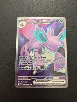 Pokemon TCG Team Rockets Nidoking EX 216/182 Destined Rivals Ultra Rare Full Art - Image 1