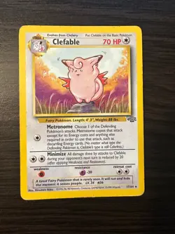 Clefable Jungle 17/64 Rare Vintage Pokemon TCG Card - Image 1