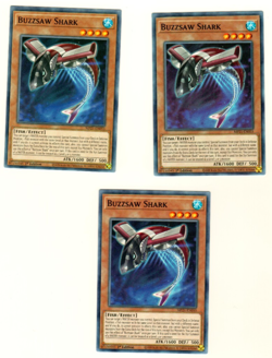 Set Of 3 Buzzsaw Shark Tin Of Ancient Battles 2021 1st Edition Yugioh Card - Image 1