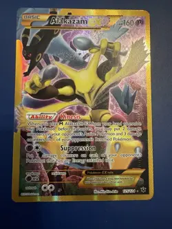 Pokemon Alakazam EX TCG Full Art Holo Card 125/124 XY Fates Collide Excellent - Image 1