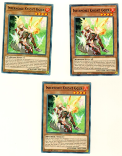 Set Of 3 Infernoble Knight Ogier Tin Of Ancient Battles 2021 1st Edition Yugioh - Image 1