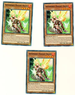Set Of 3 Infernoble Knight Ogier Tin Of Ancient Battles 2021 1st Edition Yugioh - Image 3
