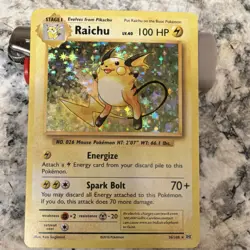 Pokemon Raichu 36/108 Evolutions Holo Rare Card TCG Stage 1 100 HP English - Image 2
