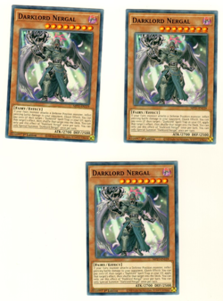 Set Of 3 Darklord Nergal Tin Of Ancient Battles 2021 1st Edition Yugioh Card - Image 3