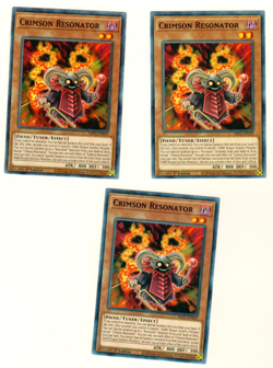 Set Of 3 Crimson Resonator Tin Of Ancient Battles 2021 1st Edition Yugioh Card - Image 1