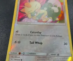 Meowth 147/214 Unbroken Bonds Reverse Holo Pokemon Card LP - Image 2