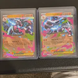 Pokemon TCG Mega Charizard EX 13/106 & 108/106 XY Flashfire 2 Card Lot Holo - Image 1