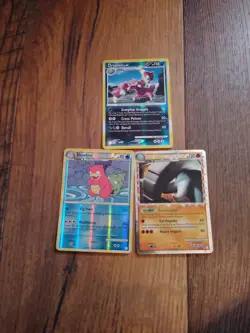 pokemon 3 card lot "Heavily Played/ Damaged" - Image 1