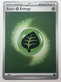 Basic Grass Energy 001 Pokemon Mega Evolution Holo Card - Image 1
