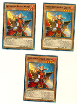 Set Of 3 Infernoble Knight Oliver Tin Of Ancient Battles 2021 1st Edition Yugioh - Image 3