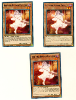 Set Of 3 Ret Time Reviver Emit Ter Tin Of Ancient Battles1st Edition Yugioh Card - Image 1
