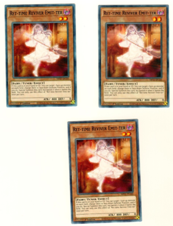 Set Of 3 Ret Time Reviver Emit Ter Tin Of Ancient Battles1st Edition Yugioh Card - Image 3