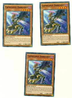 Set Of 3 Capricious Darklord Tin Of Ancient Battles 2021 1st Edition Yugioh Card - Image 1