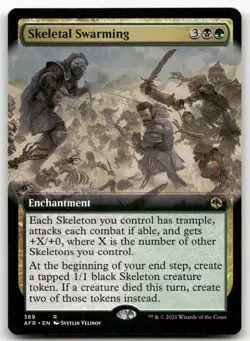 Skeletal Swarming (Extended Art) #389 (NM) Forgotten Realms AFR Magic MTG - Image 1