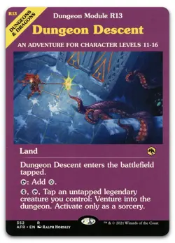 Dungeon Descent (Dungeon Module) #352 (NM) Forgotten Realms AFR Magic MTG - Image 1