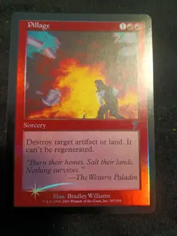 Magic Mtg FOIL Core Set 7th Edition Pillage near mint/ never played - Image 1