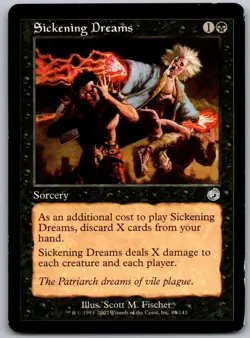Sickening Dreams 83 Uncommon Torment Magic: The Gathering Lightly Played - Image 1
