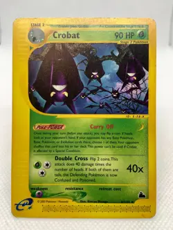 Crobat Non Holo Rare Pokemon TCG Card Skyridge 6/144 2003 Moderate Play - Image 2