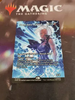 Mtg. Storm, Force of Nature. Borderless. Marvel Universe Eternal-Legal. Nm - Image 1