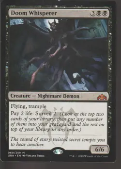 MTG Magic the Gathering Doom Whisperer (69/291) Guilds of Ravnica MP - Image 1