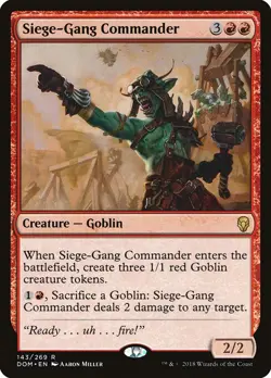NM Siege-Gang Commander, MTG, Dominaria, Magic the Gathering, 143 - Image 1