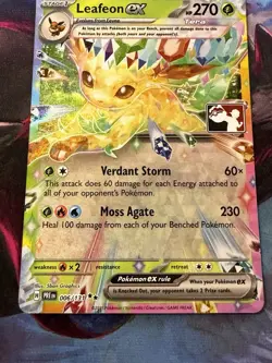 Pokemon TCG Leafeon ex Prize Pack Series 7 006/131 Prismatic Evolutitions - Image 1