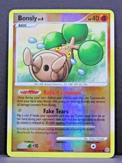 Bonsly 71/130 Diamond & Pearl Reverse Holo Common Pokemon MP - Image 1