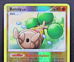 Bonsly 71/130 Diamond & Pearl Reverse Holo Common Pokemon MP - Image 2