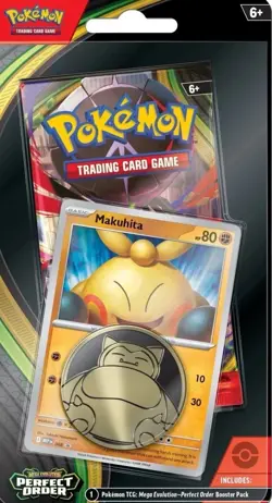 Pokemon TCG Mega Evolution Perfect Order Checklane Blister Pack Makuhita Sealed - Image 2